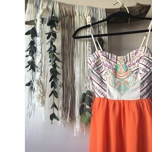 Spanish Style Orange Dress